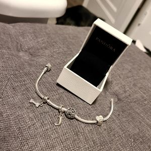 Pandora bracelet with charms